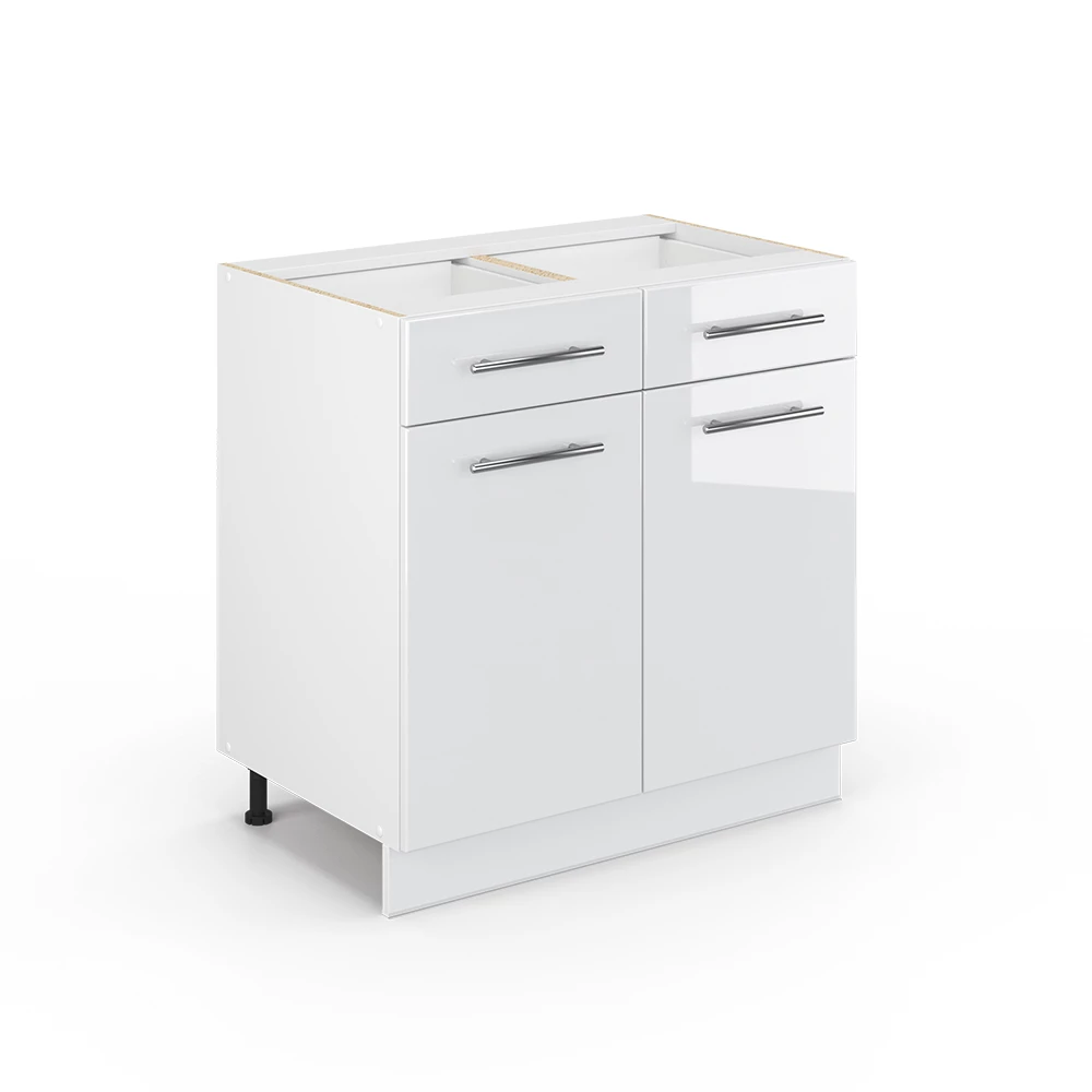 Badmöbel Fame-Line Weiß Hochglanz 80 x 82 cm ohne Arbeitsplatte Vicco