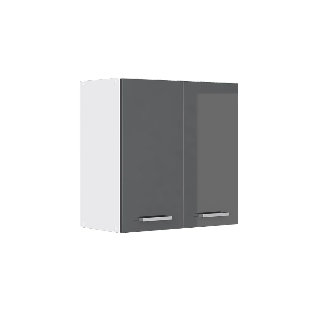 Hängeschrank R-Line Anthrazit Hochglanz 60 x 60 cm mit Türen Vicco