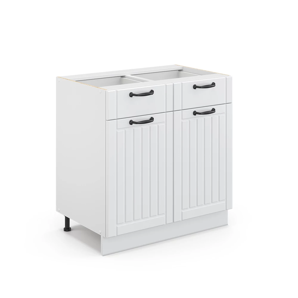 Badezimmerschrank Fame-Line Weiß Landhaus 80 x 82 cm ohne Arbeitsplatte Vicco