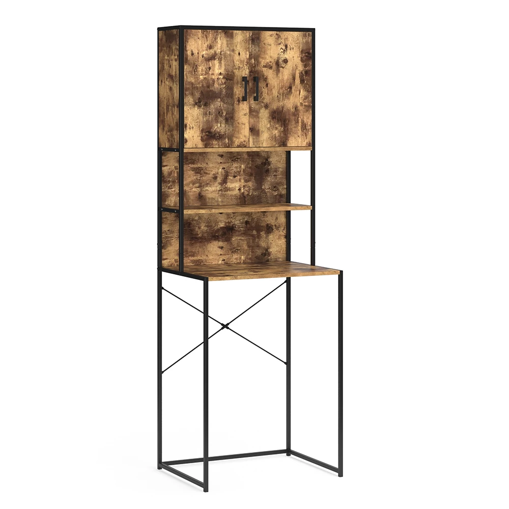 Waschmaschinenschrank Fyrk Eiche rustikal 64 x 189 cm Vicco