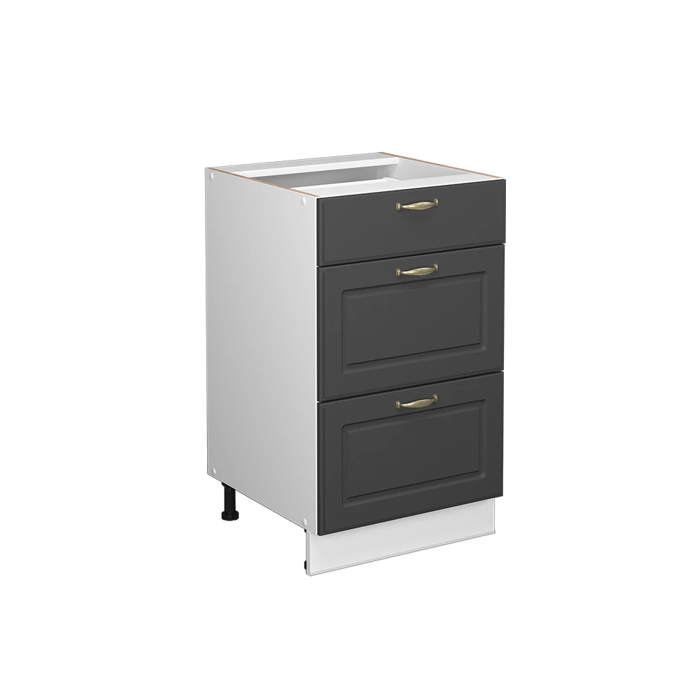 Badschrank Fame-Line Anthrazit-Gold 50 x 82 cm ohne Arbeitsplatte Vicco