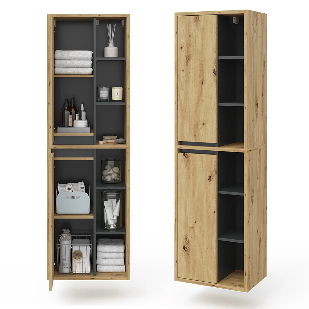 Badschrank Viola Artisan-Eiche 50 x 170 cm Vicco