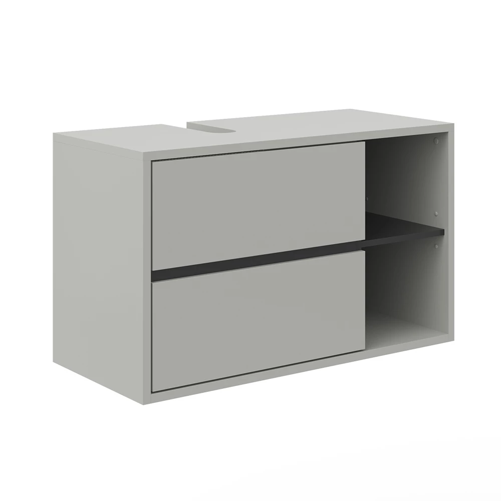 Waschbeckenunterschrank Viola Grau 100 x 60 cm Vicco