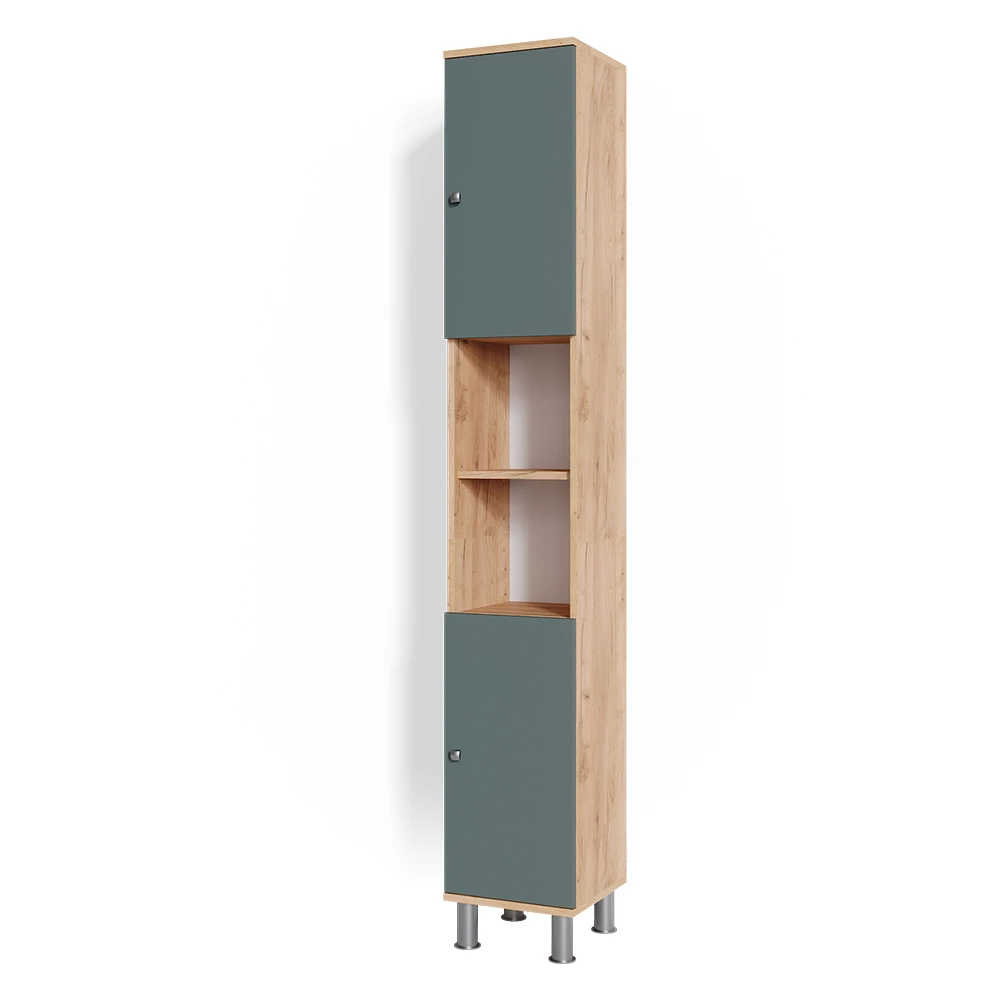 Badschrank Fynn Grün 30 x 190 cm Vicco