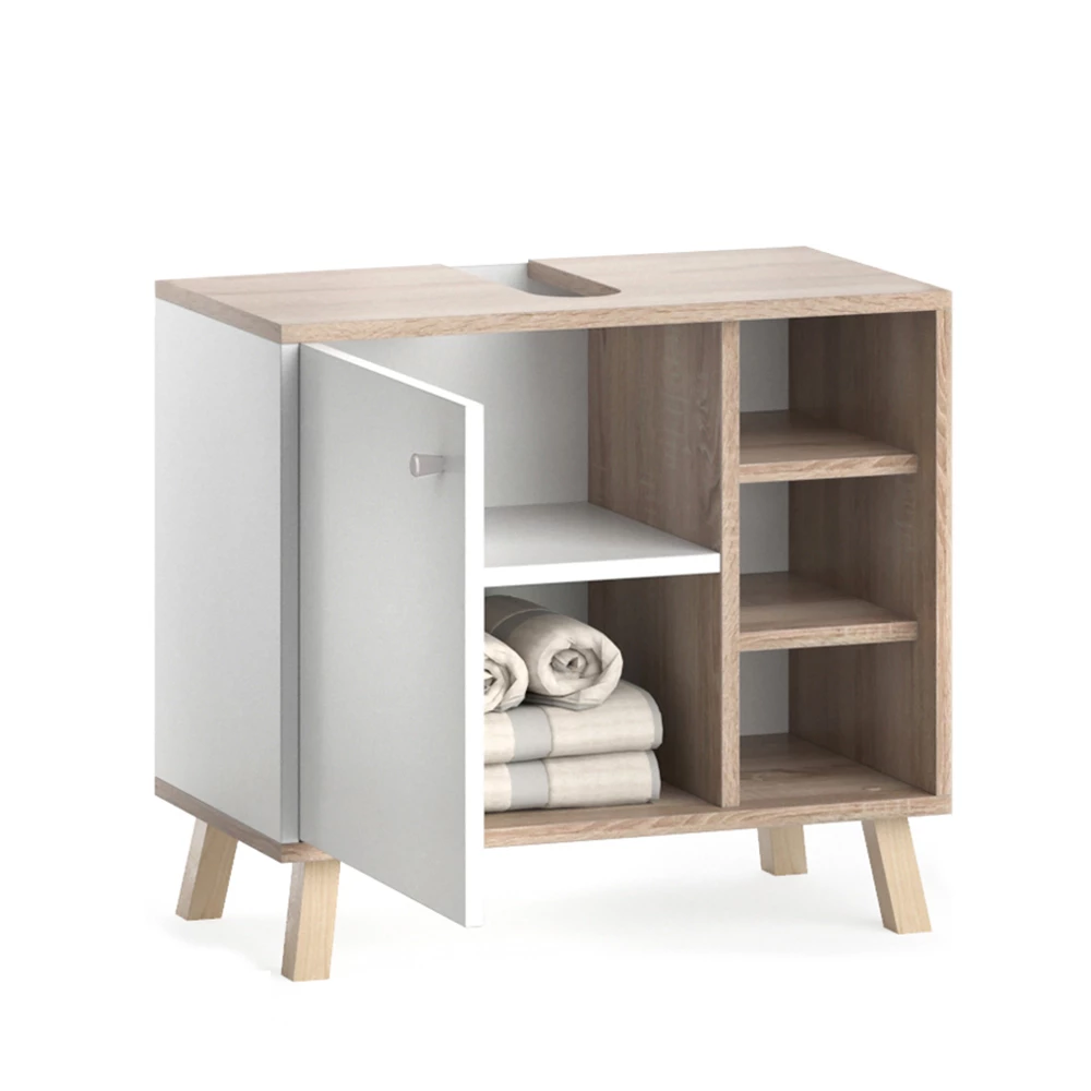Waschbeckenunterschrank Senyo Weiß 60 x 54 cm Vicco