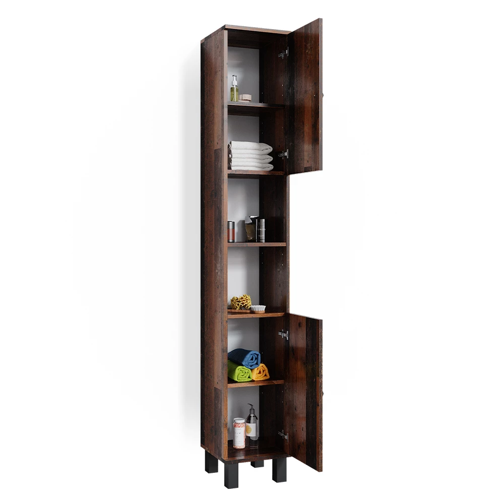 Badschrank Fynn Eiche rustikal 30 x 190 cm Vicco