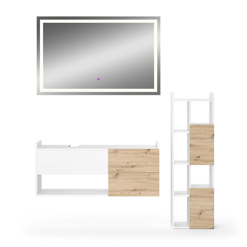 Badmöbel-Set Alf Weiß 3 Teile Vicco