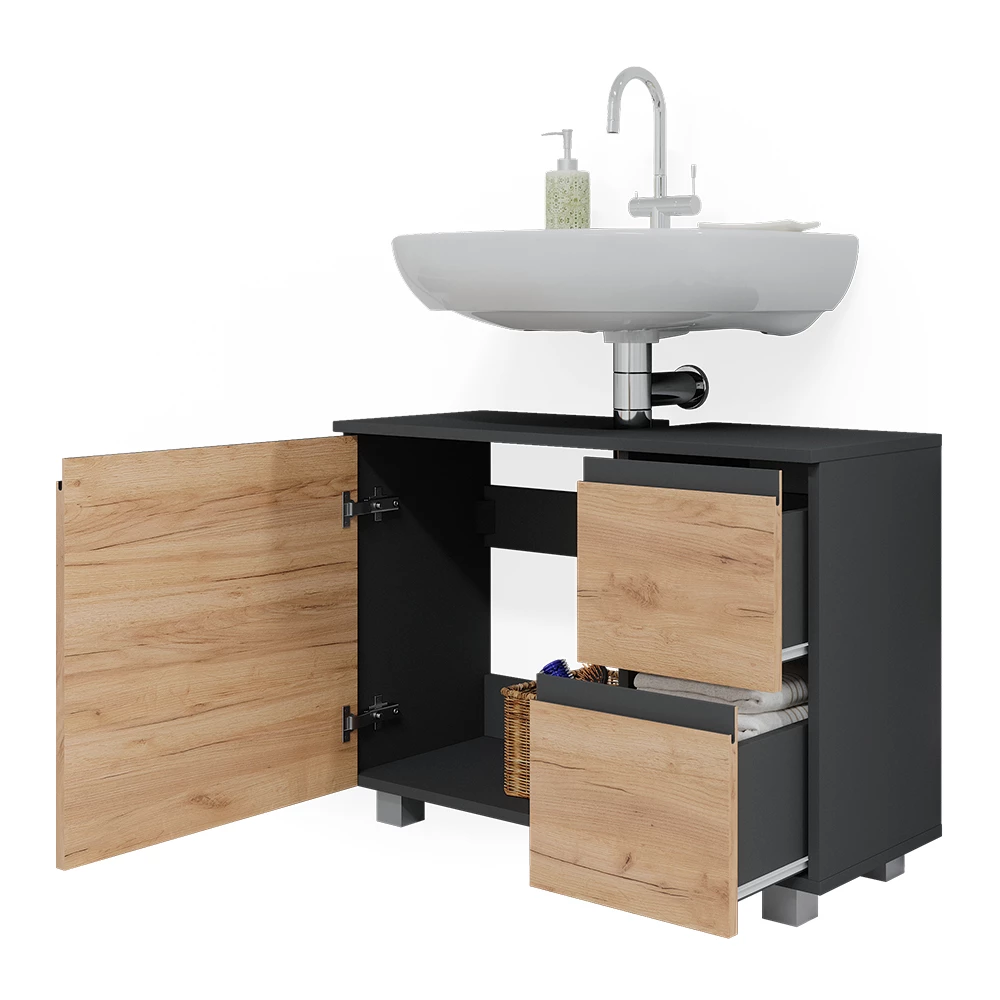 Waschbeckenunterschrank J-Shape Sonoma 80 x 60.8 cm Vicco