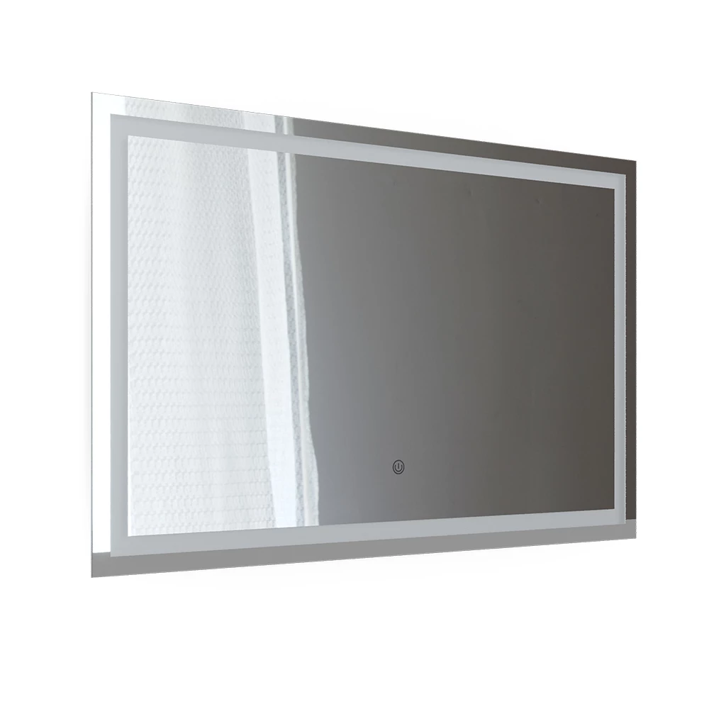 Badezimmerspiegel Viola Glas 110 x 70 cm mit LED Beleuchtung Vicco