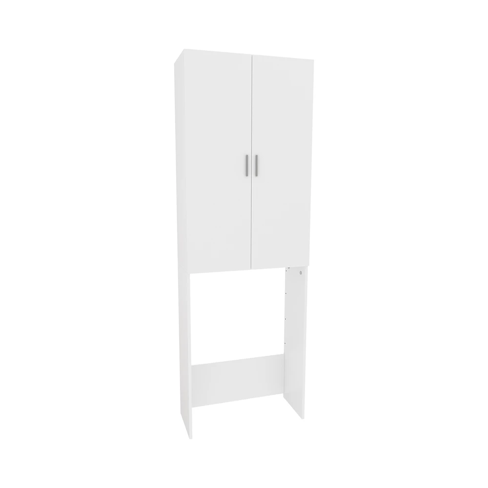 Waschmaschinenschrank Martha Weiß 64 x 190 cm mit 2 langen Türen Vicco