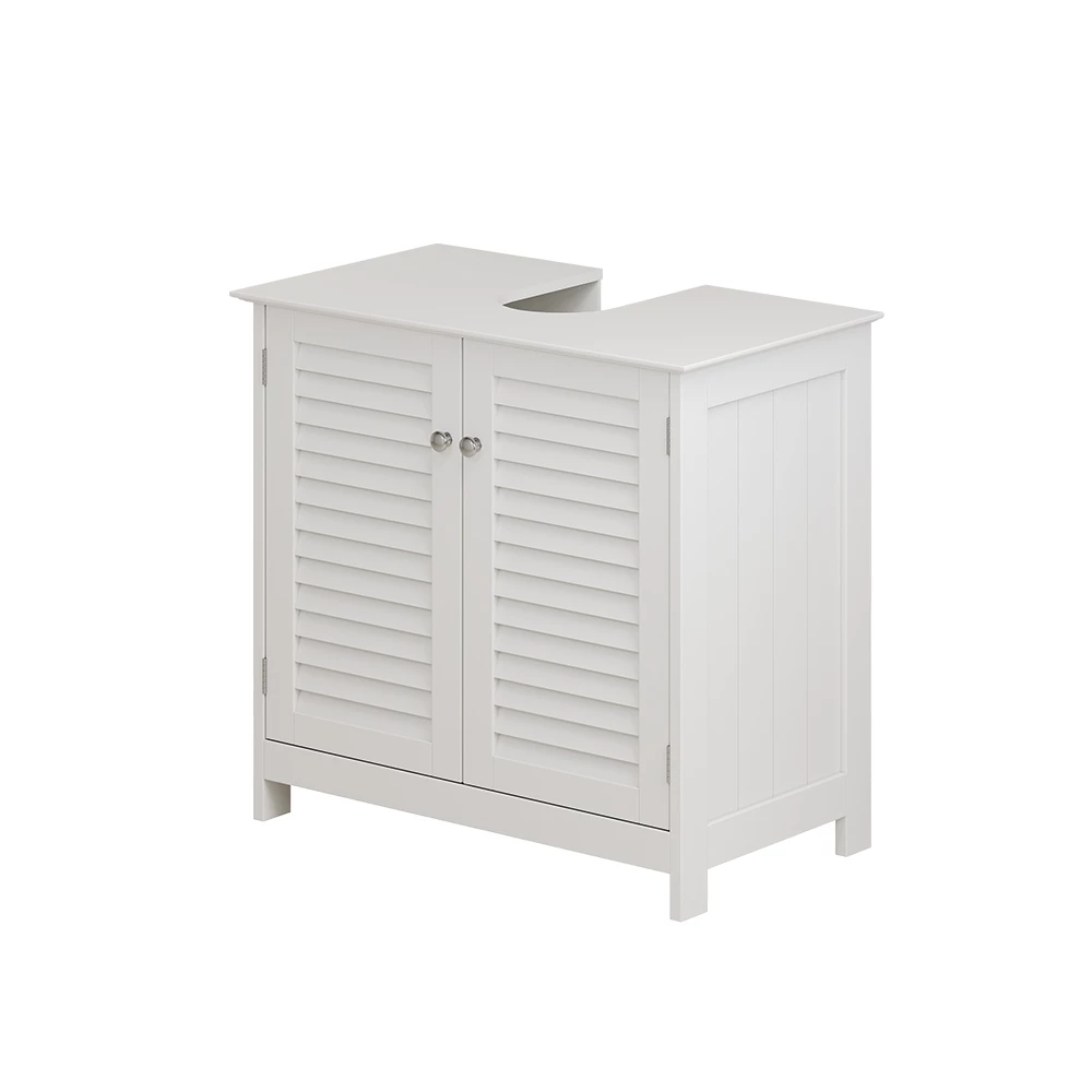 Waschbeckenunterschrank Riad Weiß 60 x 58 cm mit 2 Türen Vicco