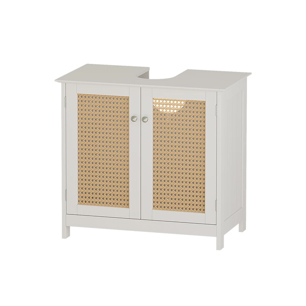 Waschbeckenunterschrank Rosario Weiß 60 x 58 cm mit 2 Türen Vicco