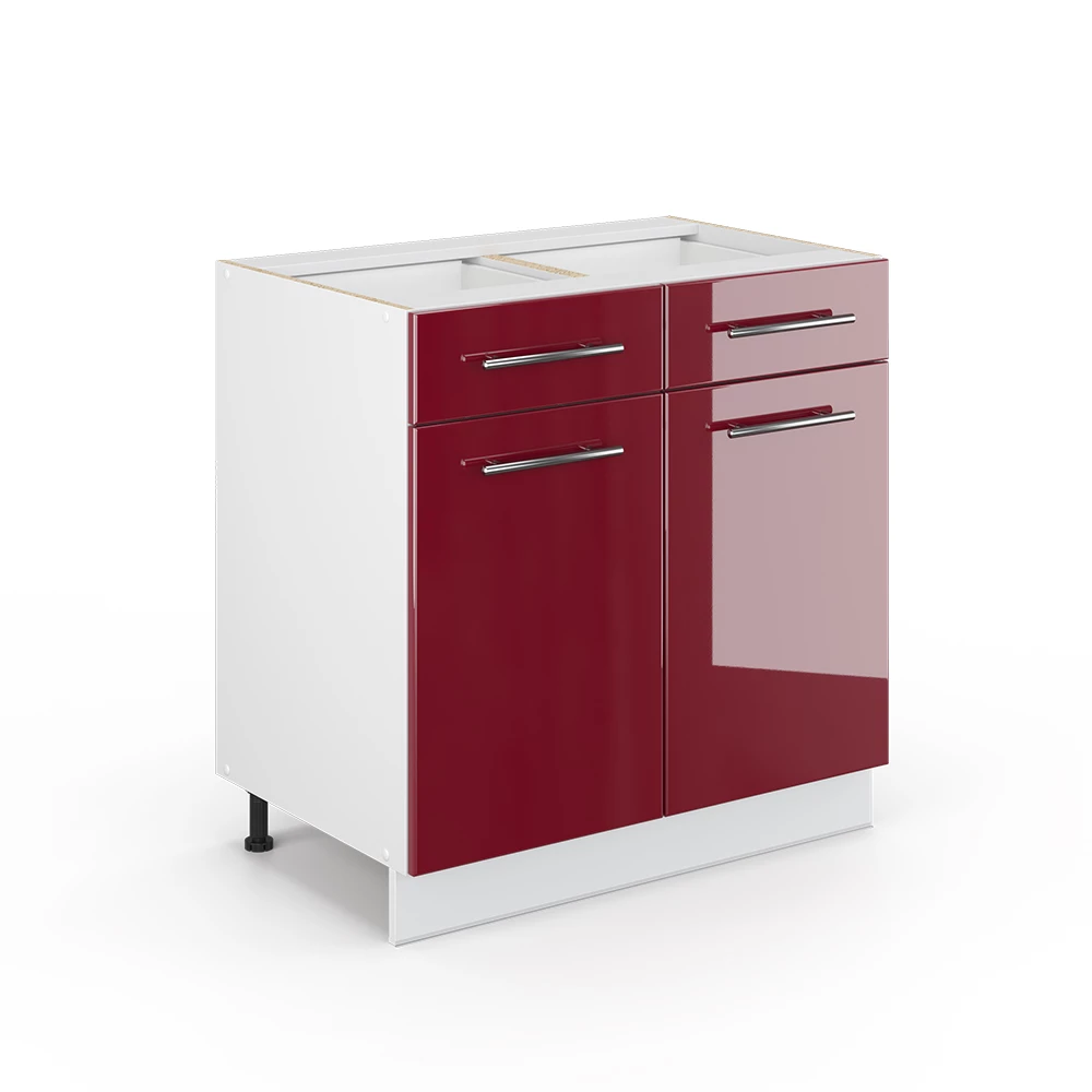 Badmöbel Fame-Line Bordeaux Hochglanz 80 x 82 cm ohne Arbeitsplatte Vicco