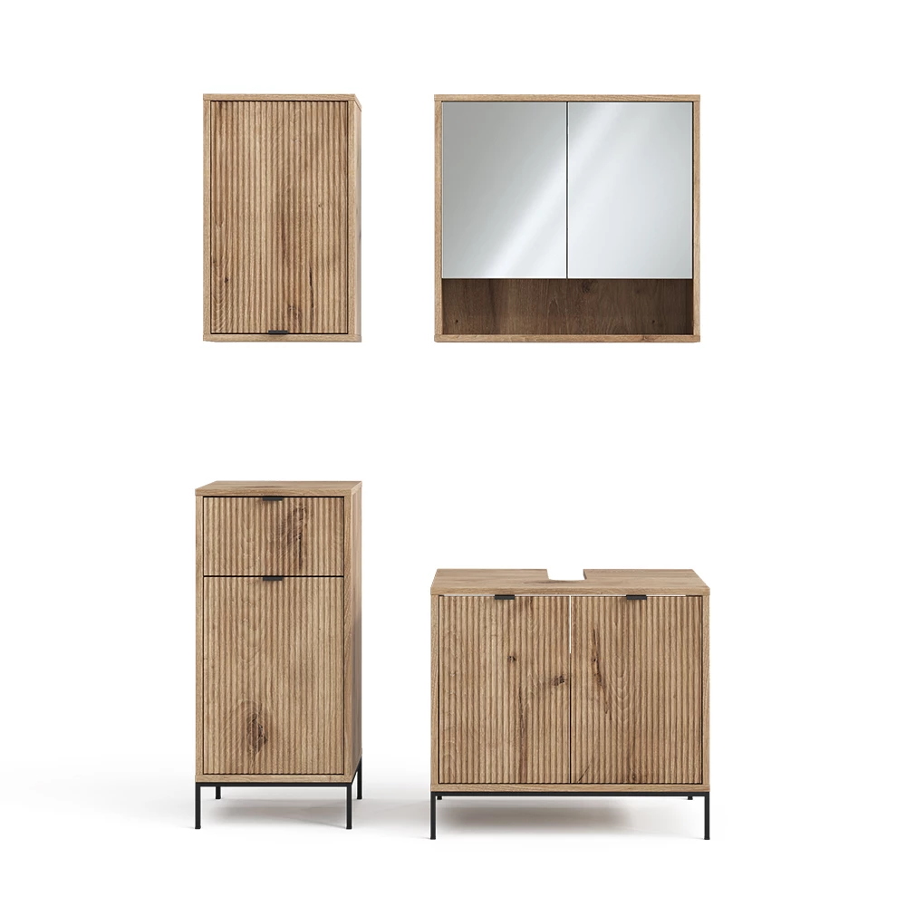 Badmöbel-Set Eliza Viking Oak 4 Teile Vicco