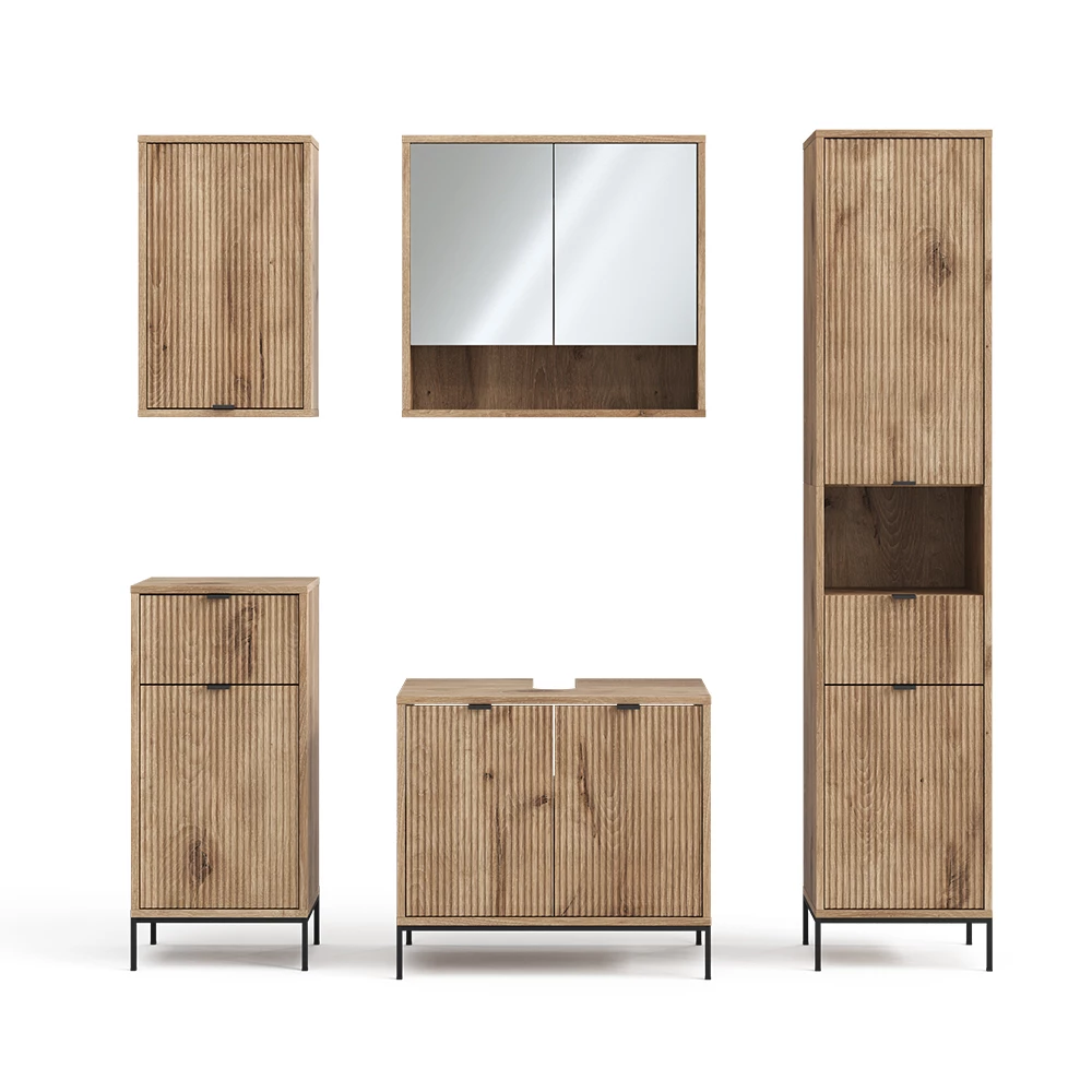 Badmöbel-Set Eliza Viking Oak 5 Teile Vicco