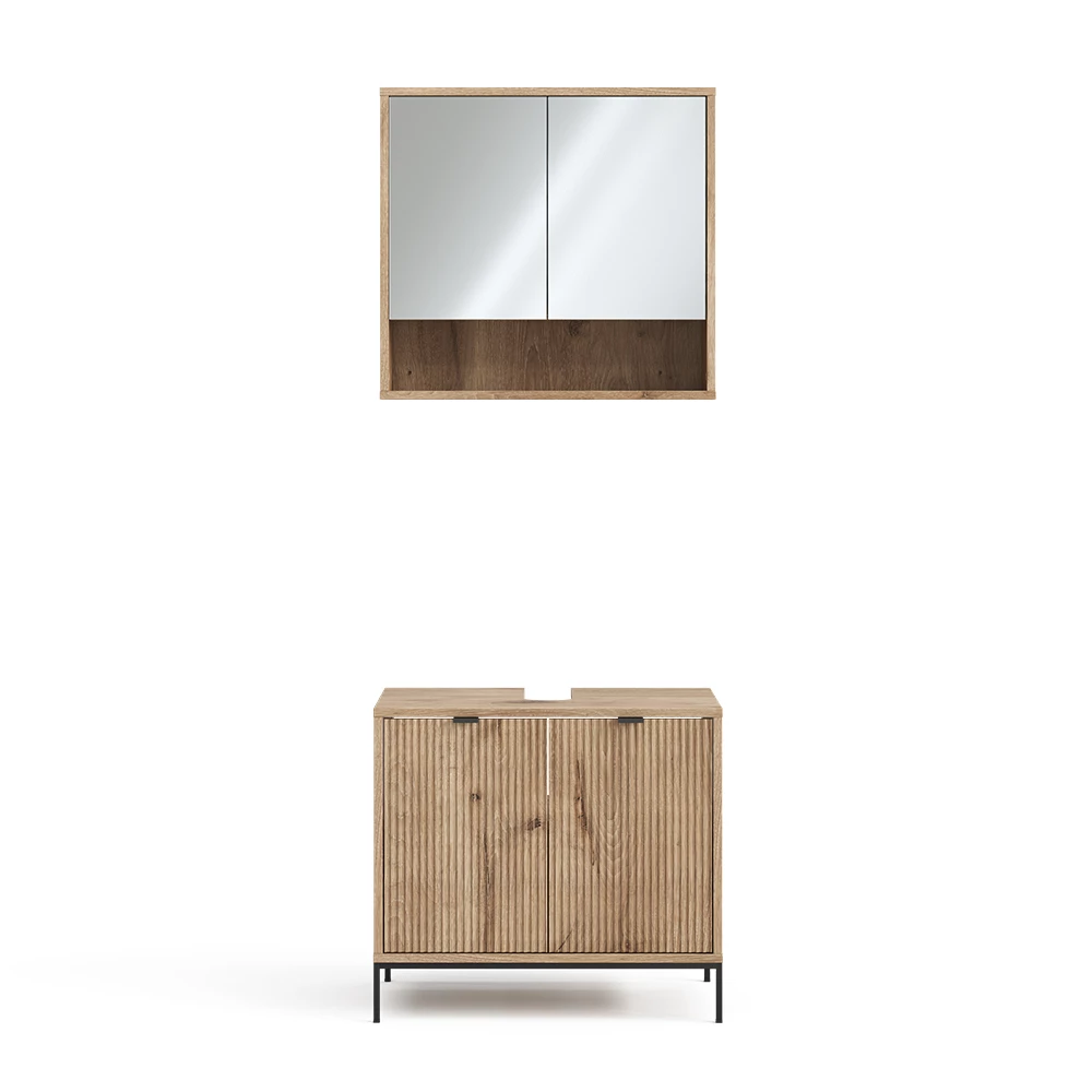 Badmöbel-Set Eliza Viking Oak 2 Teile Vicco