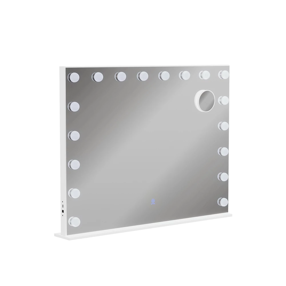 Schminktischspiegel Greta Weiß 80 x 61 cm mit LED-Beleuchtung Vicco