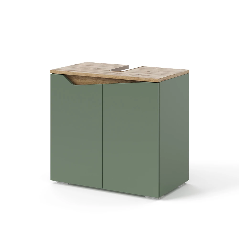 Waschbeckenunterschrank Marelle Grün/Artisan 60 x 57.5 cm mit 2 Türen Vicco