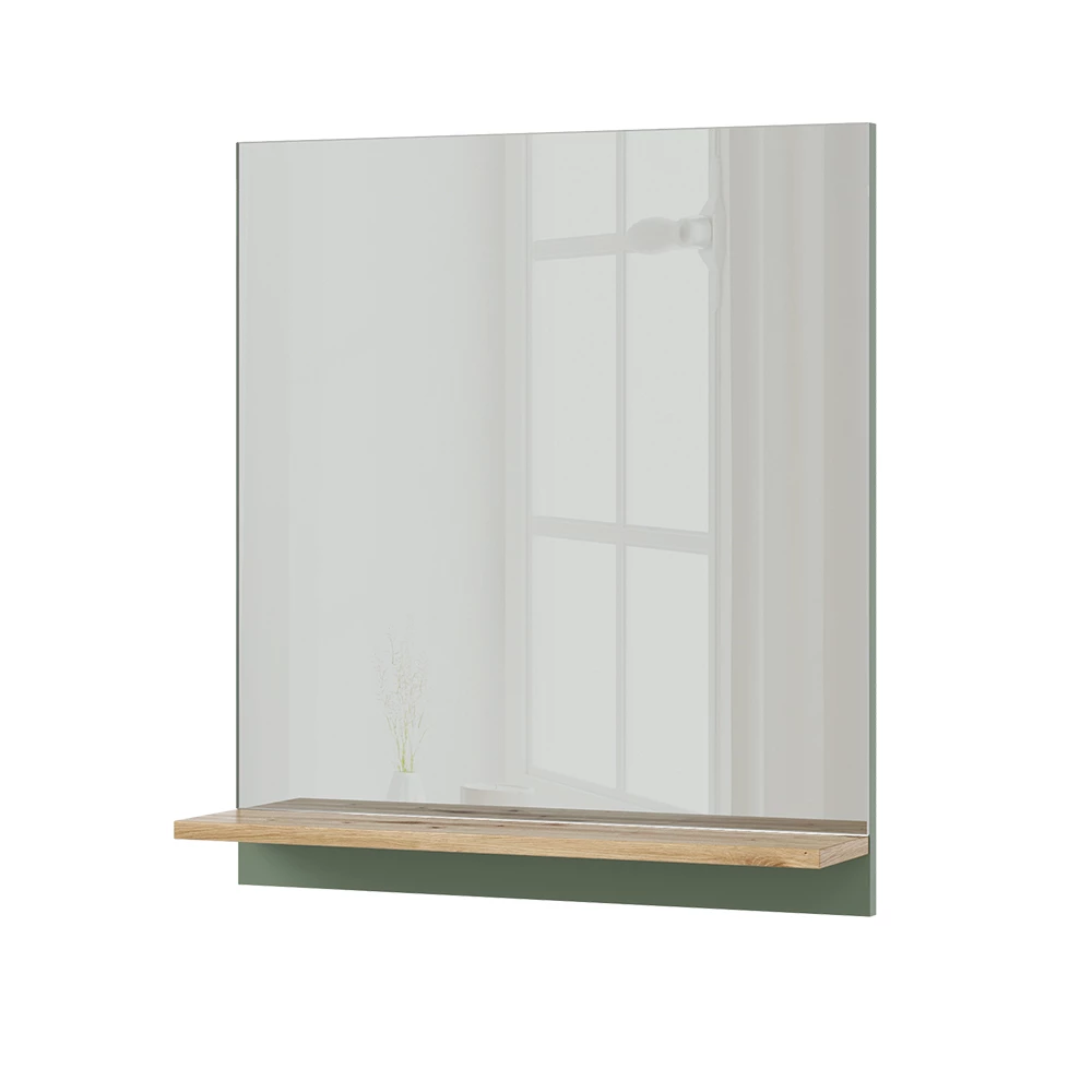 Badezimmerspiegel Marelle Grün/Artisan 60 x 67 cm mit Regal Vicco