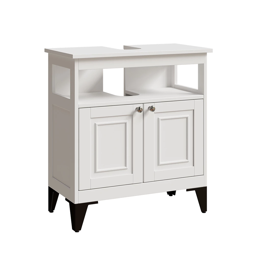 Waschbeckenunterschrank Vanity Weiß 60 x 65 cm Vicco