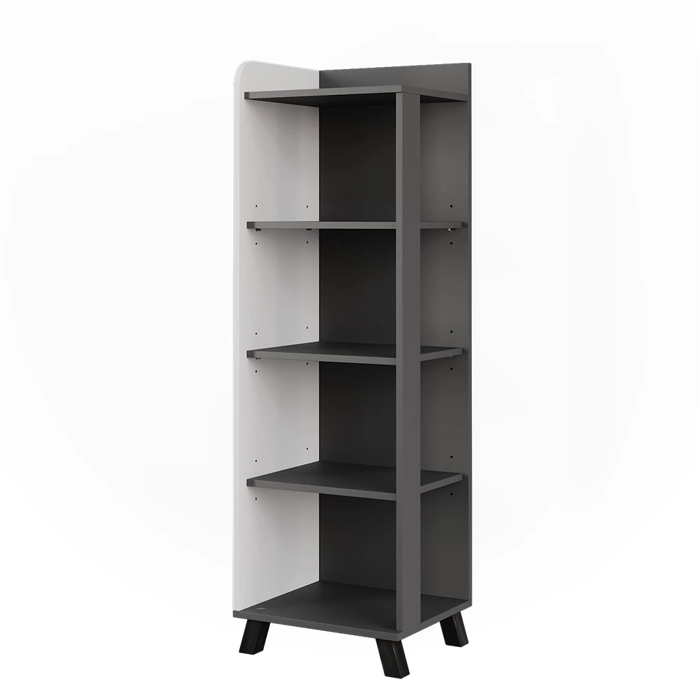 Badregal Karen Anthrazit/Weiß 40 x 128 cm mit 4 Fächern Vicco