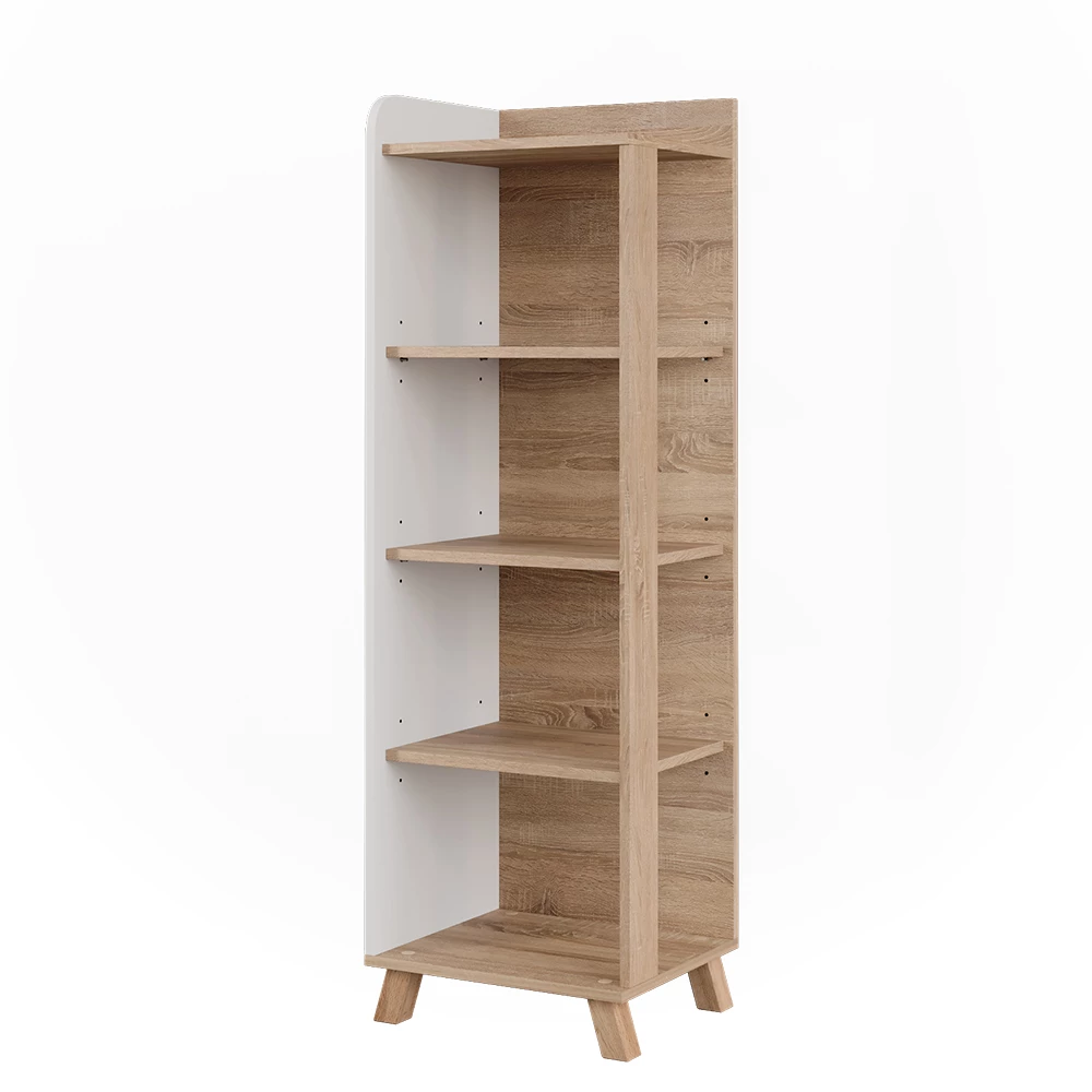 Badregal Karen Sonoma/Weiß 40 x 128 cm mit 4 Fächern Vicco