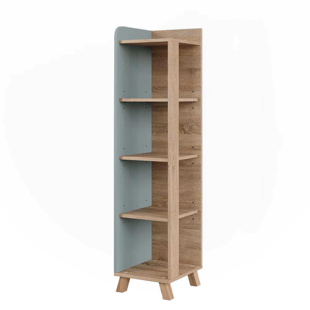 Badregal Karen Sonoma/Blau 30 x 128 cm mit 4 Fächern Vicco