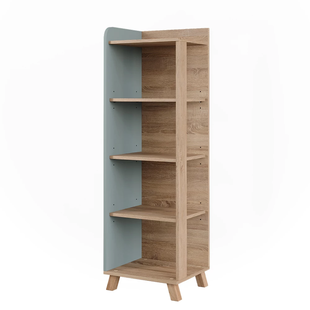 Badregal Karen Sonoma/Blau 40 x 128 cm mit 4 Fächern Vicco