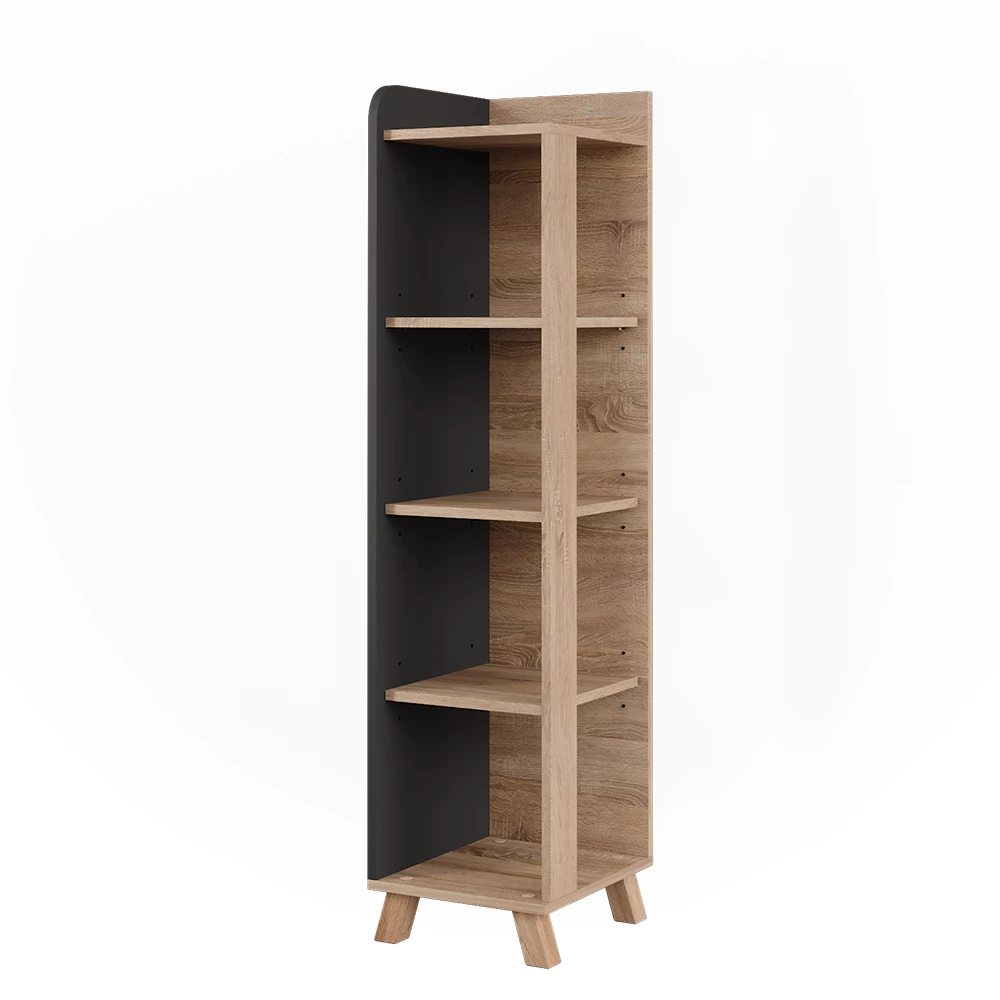 Badregal Karen Sonoma/Anthrazit 30 x 128 cm mit 4 Fächern Vicco