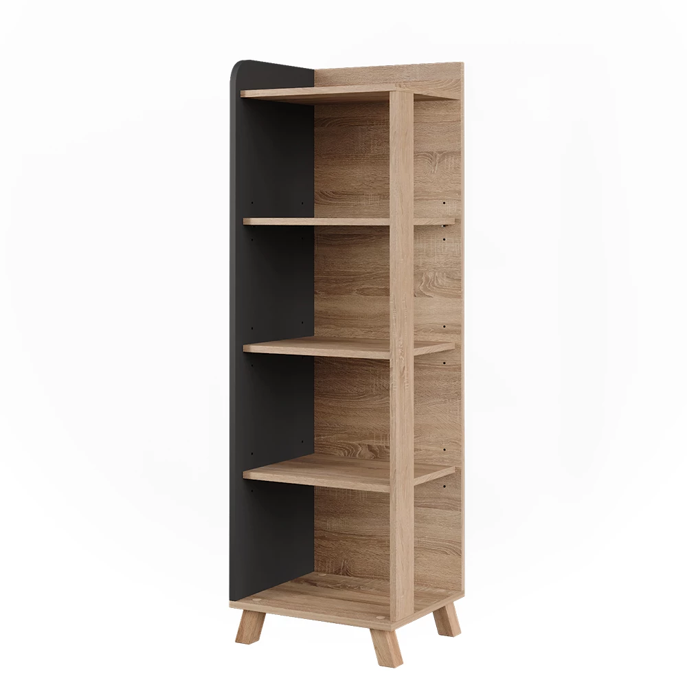 Badregal Karen Sonoma/Anthrazit 40 x 128 cm mit 4 Fächern Vicco
