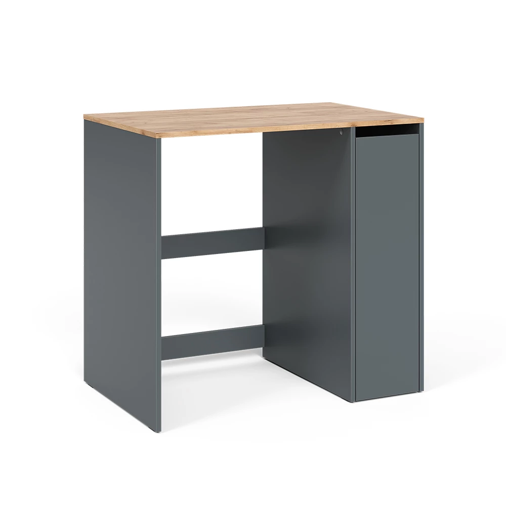 Waschmaschinenschrank Viktor Anthrazit/Goldkraft Eiche 93.6 x 88.2 cm mit Fächern und Tür Vicco