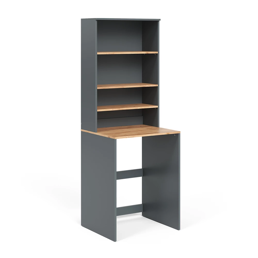 Waschmaschinenschrank Viktor Anthrazit/Goldkraft Eiche 66 x 88.2 cm 2 Teile mit Regal Vicco
