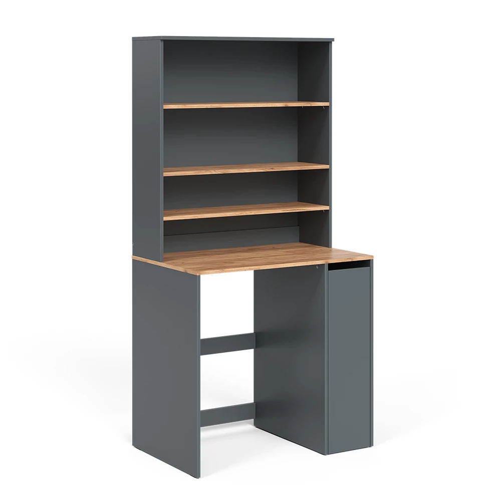 Waschmaschinenschrank Viktor Anthrazit/Goldkraft Eiche 93.6 x 88.2 cm 2 Teile mit Schrank und Regal Vicco