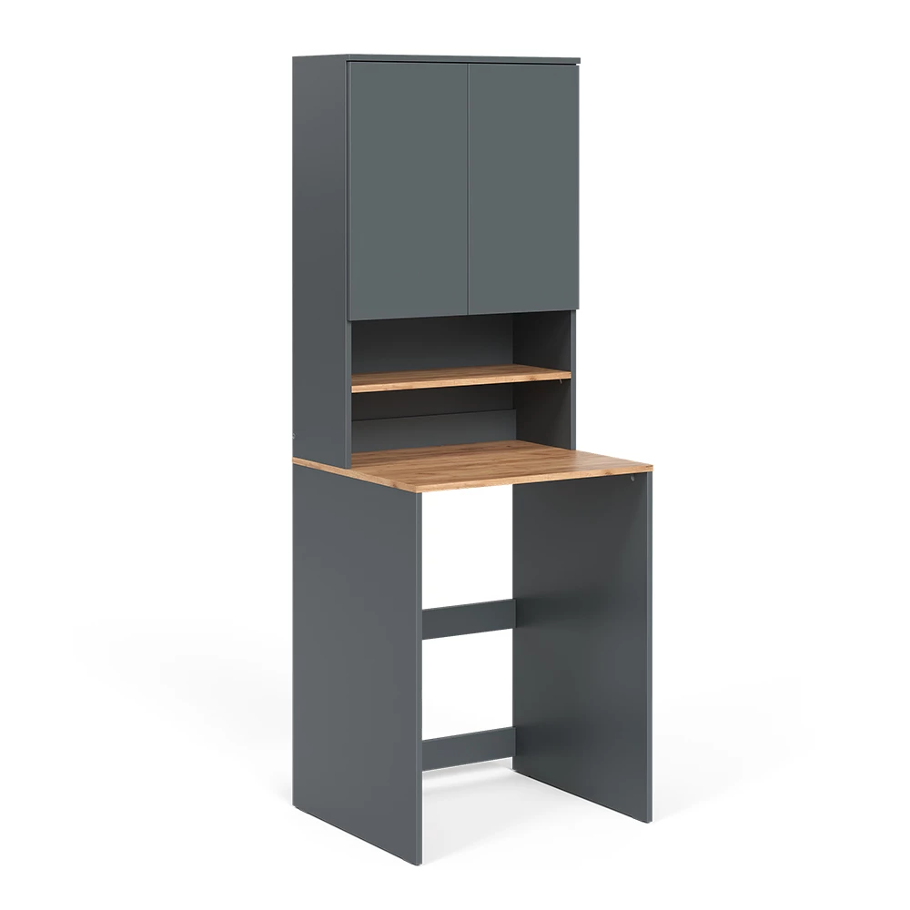 Waschmaschinenschrank Viktor Anthrazit/Goldkraft Eiche 68 x 88.2 cm 2 Teile mit Regal Vicco