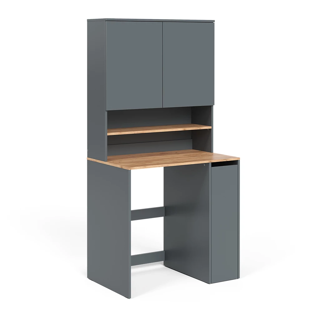 Waschmaschinenschrank Viktor Anthrazit/Goldkraft Eiche 93.6 x 88.2 cm 2 Teile mit Regal Vicco