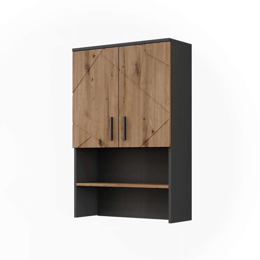 Aufbau für Waschmaschinenschrank Irma Anthrazit/Artisan 68 x 103.5 cm mit 2 Türen Vicco