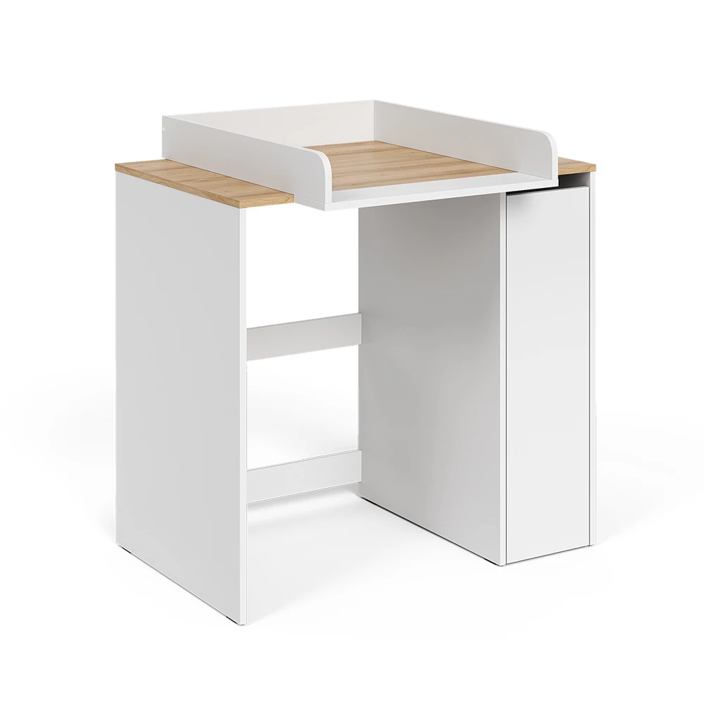 Waschmaschinenschrank Viktor Weiß/Artisan 93.6 x 88.2 cm 2 Teile mit Wickelauflage Vicco