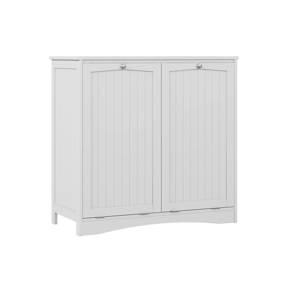 Wäscheschrank Bianco Weiß 83 x 80 cm mit 2 Wäschekörben Vicco