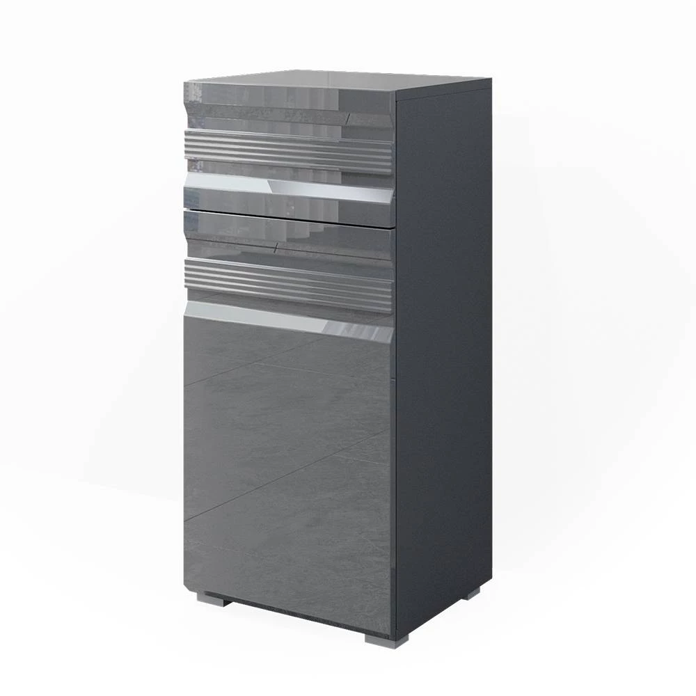 Midischrank Fredd Anthrazit Hochglanz 36.4 x 79 cm Vicco