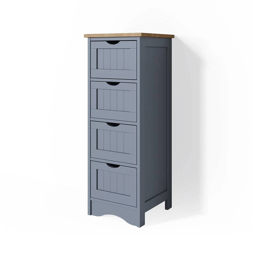 Badschrank Bianco Grau 30 x 81 cm Vicco
