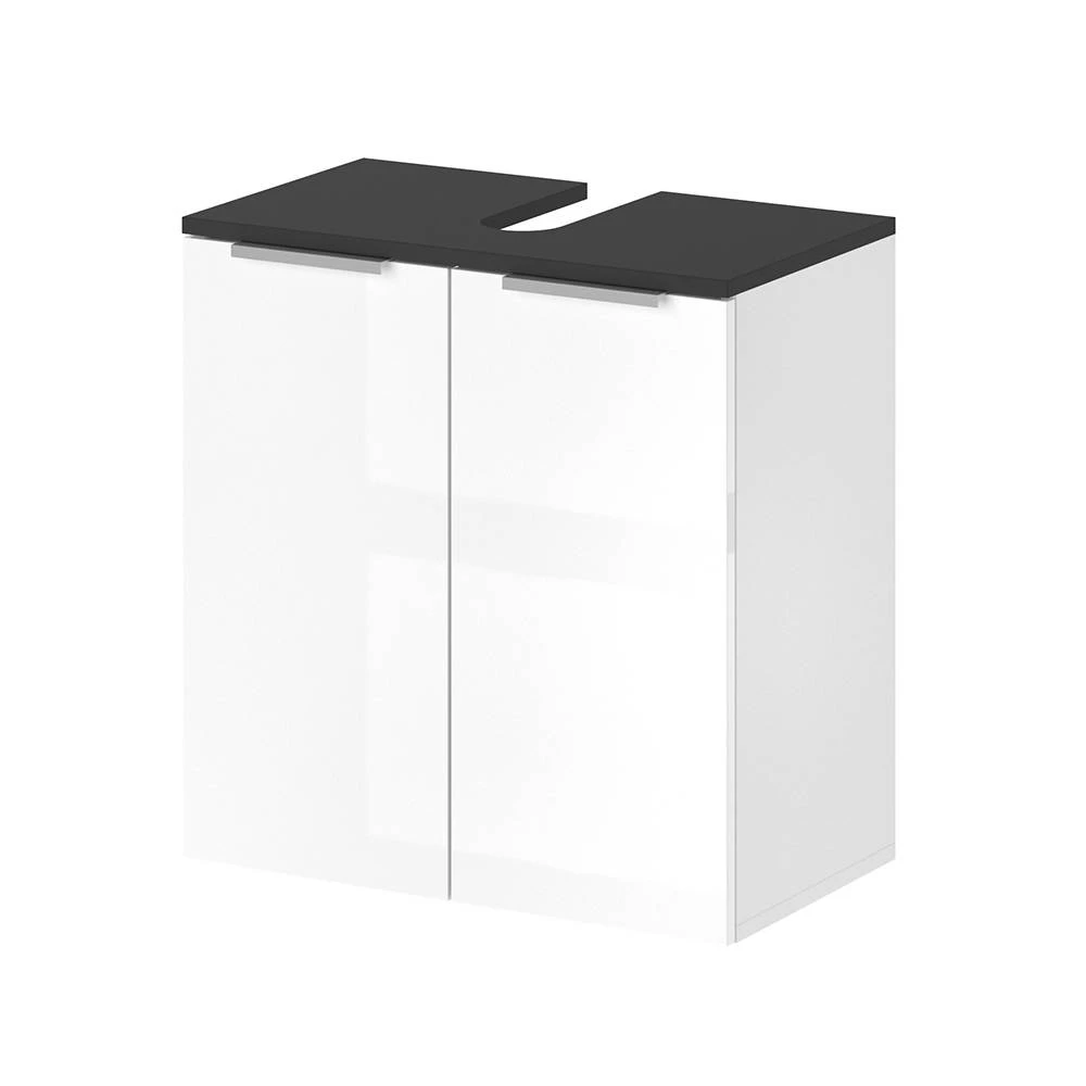 Waschbeckenunterschrank Otis Weiß Hochglanz 58 x 60 cm Vicco