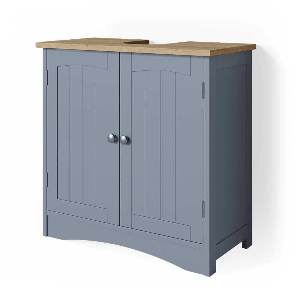 Waschbeckenunterschrank Bianco Grau 60 x 60 cm Vicco