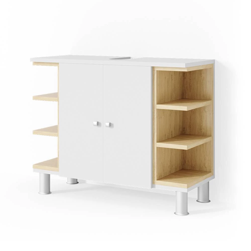 Waschbeckenunterschrank Aquis Weiß 79.6 x 64 cm Vicco