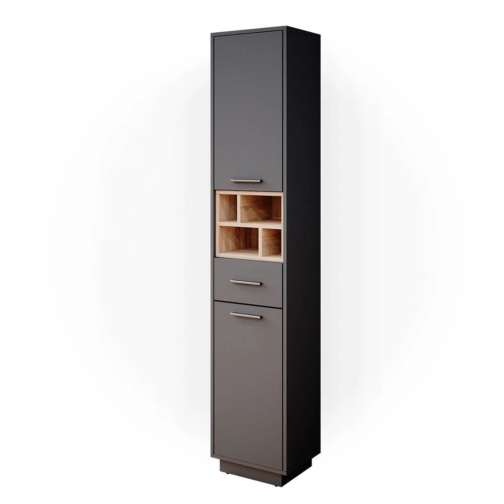 Badschrank Beatrice Anthrazit 38 x 190 cm Vicco