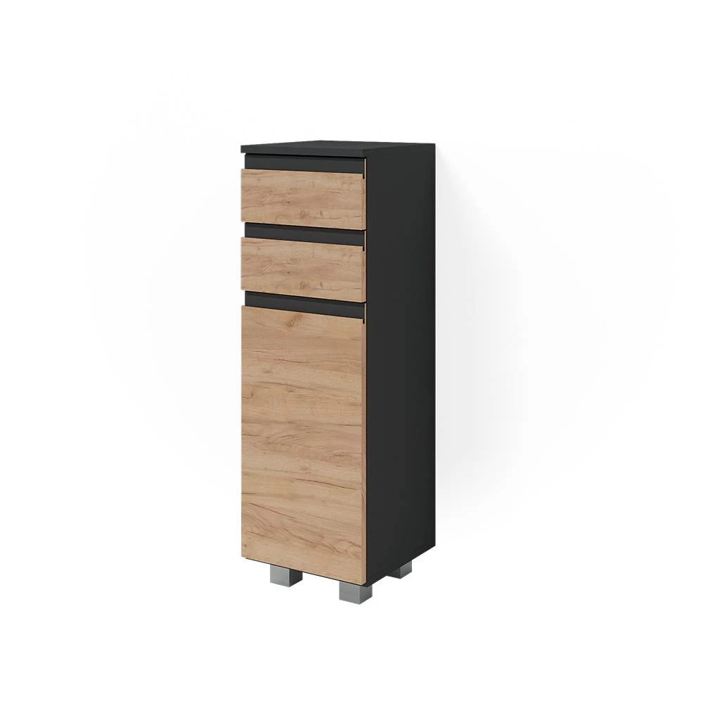 Midischrank J-Shape Goldkraft Eiche 30 x 95 cm Vicco