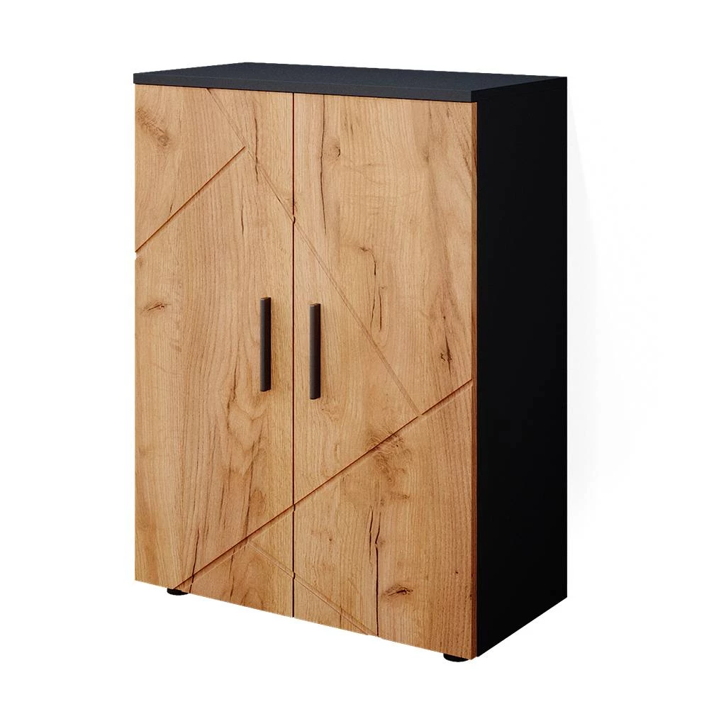 Midischrank Irma Anthrazit/Goldkraft Eiche 60 x 81 cm Vicco