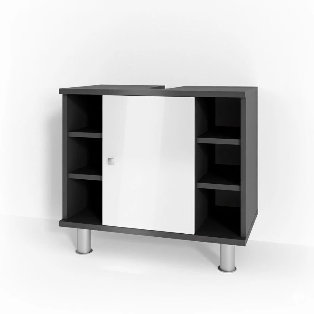 Waschbeckenunterschrank Fynn Anthrazit 60 x 54 cm Vicco