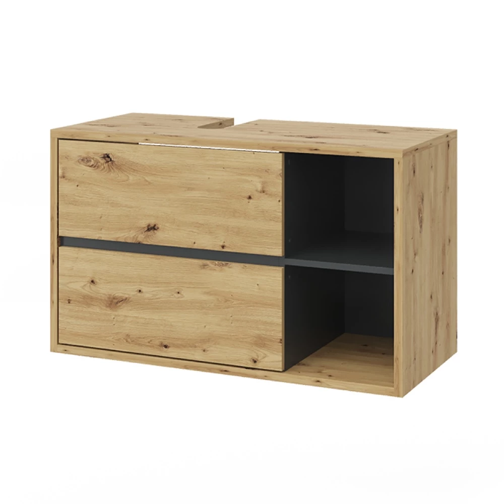 Waschbeckenunterschrank Viola Artisan-Eiche 100 x 60 cm Vicco
