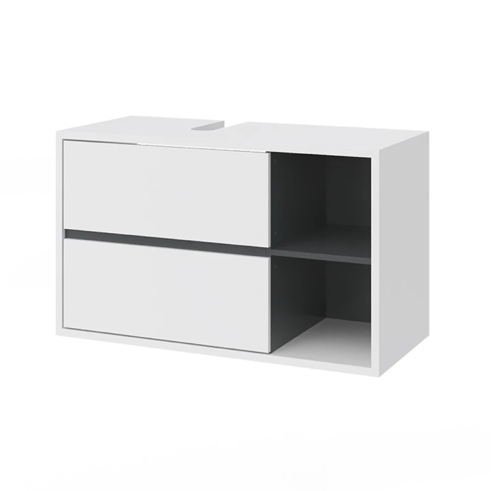 Waschbeckenunterschrank Viola Weiß 100 x 60 cm Vicco