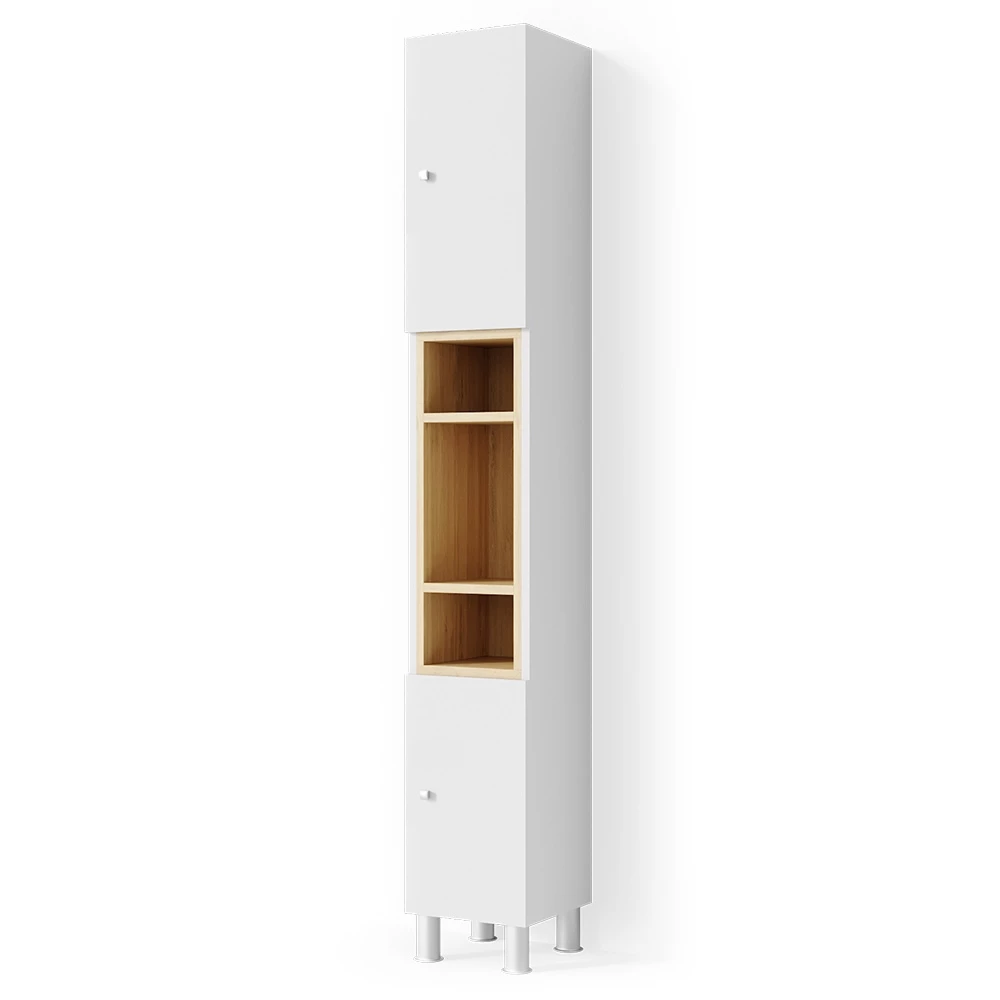 Badschrank Aquis Weiß 30 x 190 cm Vicco